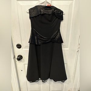 Black strapless dress